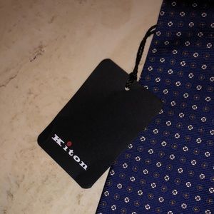 Blue floral design luxury tie (KITON)